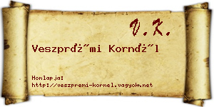 Veszprémi Kornél névjegykártya